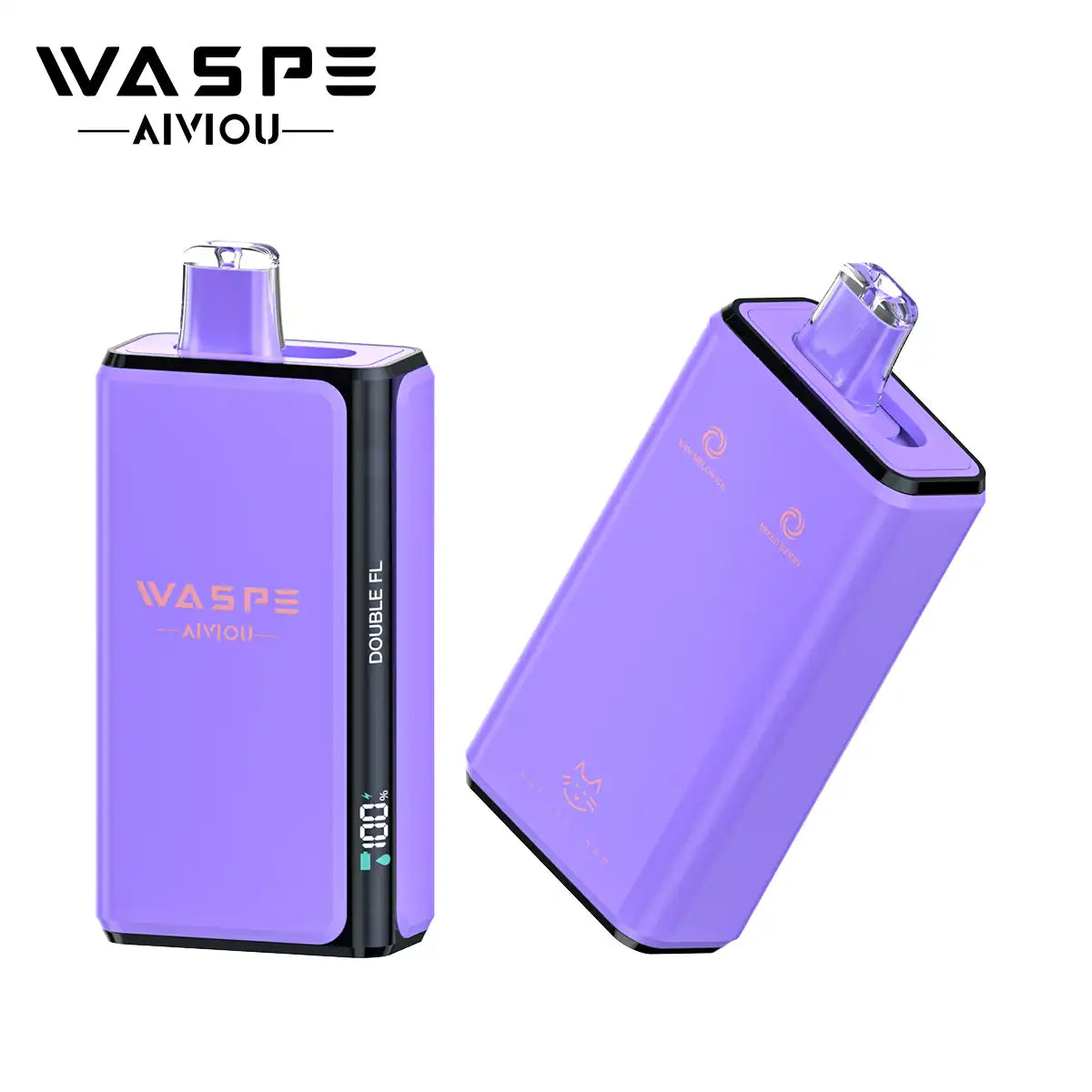 WASPE AIVIOU Double Taste 100000 Puffs Pro 2 In 1 100K Disposable Vapes Wholesale Bulk Buy Mesh Coil LED Screen