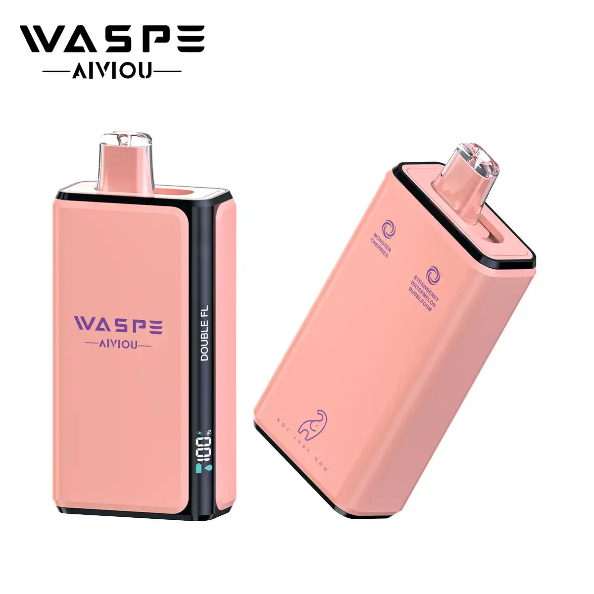 WASPE AIVIOU Double Taste 100000 Puffs Pro 2 In 1 100K Disposable Vapes Wholesale Bulk Buy Mesh Coil LED Screen