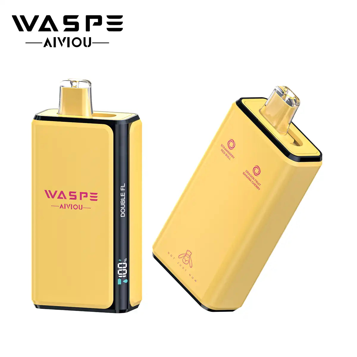 WASPE AIVIOU Double Taste 100000 Puffs Pro 2 In 1 100K Disposable Vapes Wholesale Bulk Buy Mesh Coil LED Screen