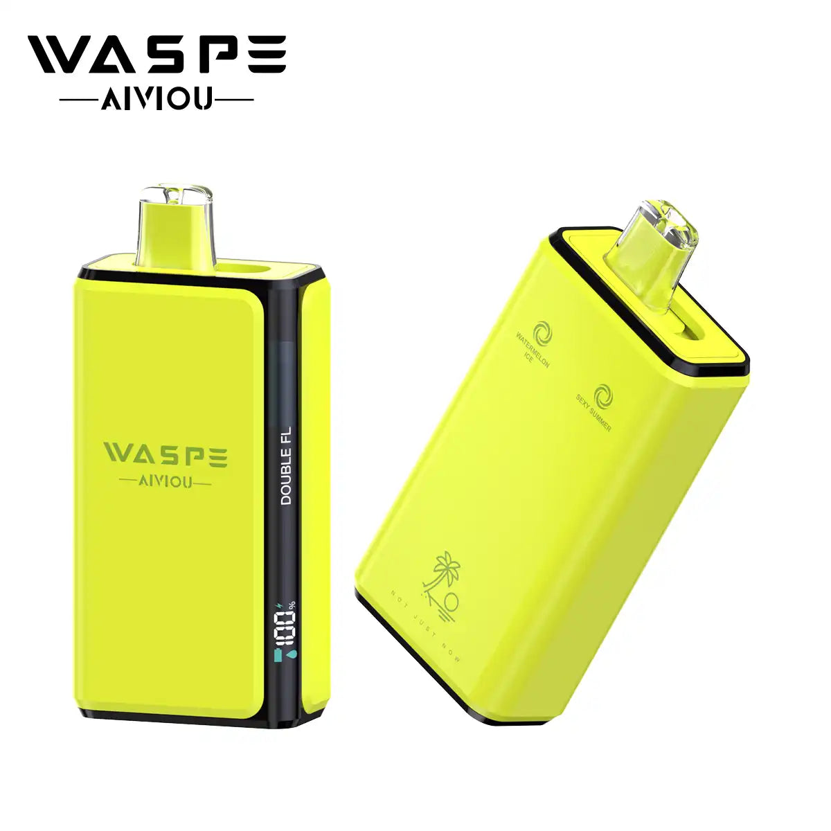 WASPE AIVIOU Double Taste 100000 Puffs Pro 2 In 1 100K Disposable Vapes Wholesale Bulk Buy Mesh Coil LED Screen