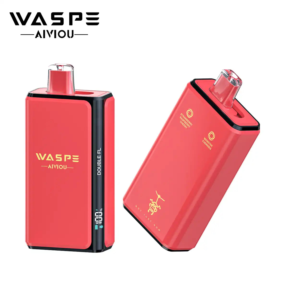 WASPE AIVIOU Double Taste 100000 Puffs Pro 2 In 1 100K Disposable Vapes Wholesale Bulk Buy Mesh Coil LED Screen