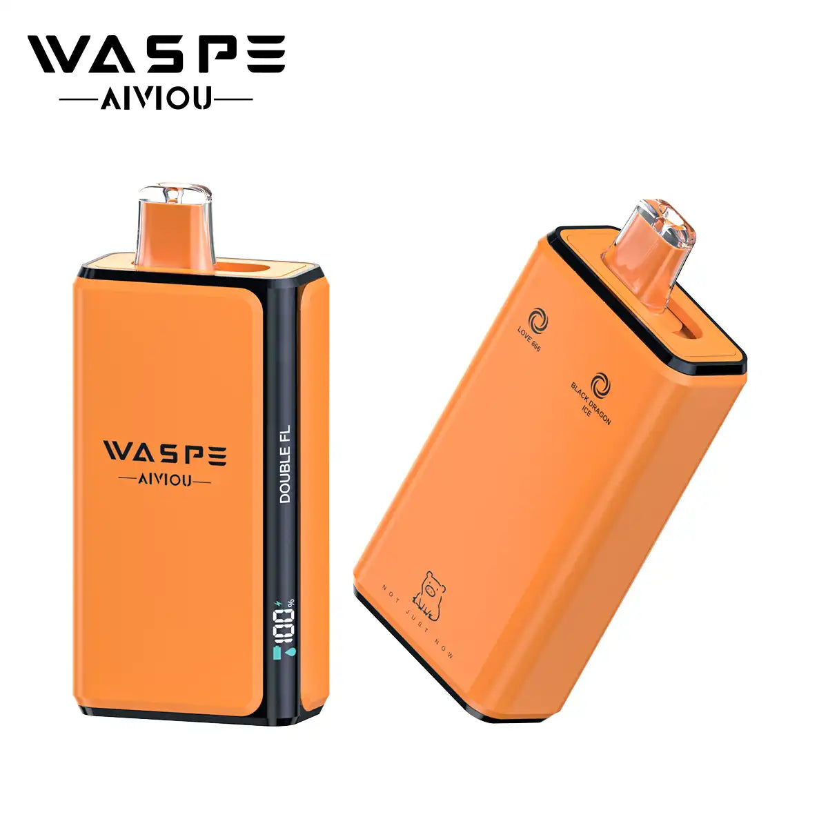 WASPE AIVIOU Double Taste 100000 Puffs Pro 2 In 1 100K Disposable Vapes Wholesale Bulk Buy Mesh Coil LED Screen