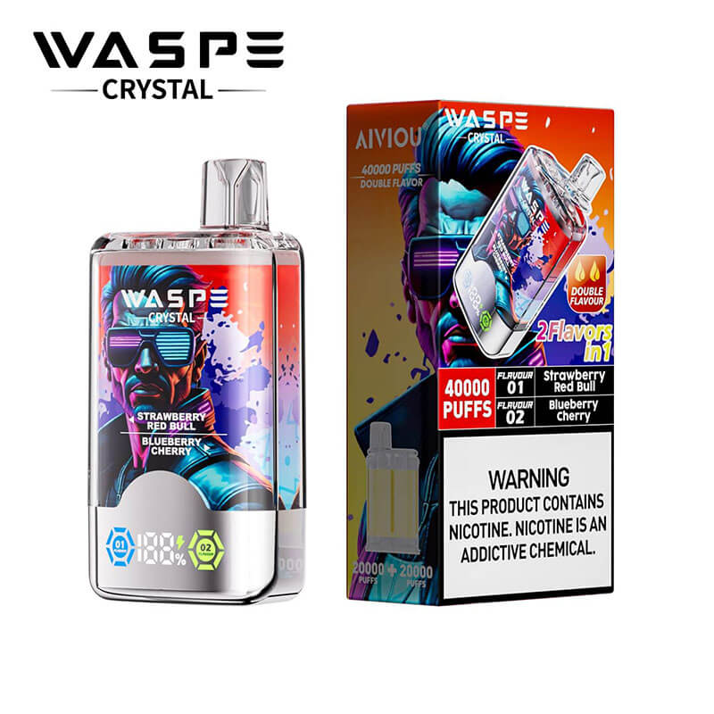 WASPE Crystal 40000 Dual Flavors Disposable Vape 32ml  850mAh 12 Flavors