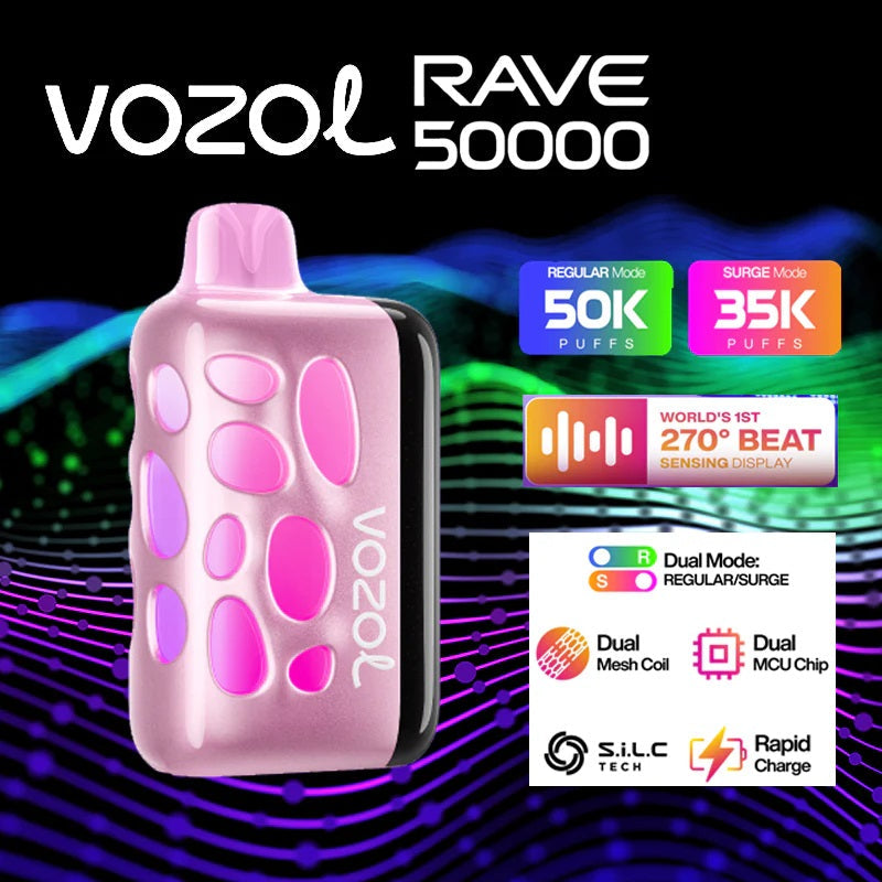 VOZOL RAVE 50000 Züge Einweg-E-Zigarette Großhandel 