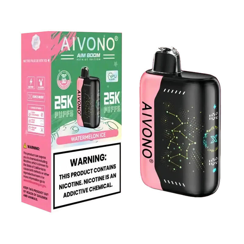 AIVON0 Aim Boom 25000 Züge Einweg-E-Zigarette Einweg-E-Zigarette 25K 650mAh Vapes Pen E-Zigarette vorgefüllt 28ml Nikotin enthält 10 Geschmacksrichtungen