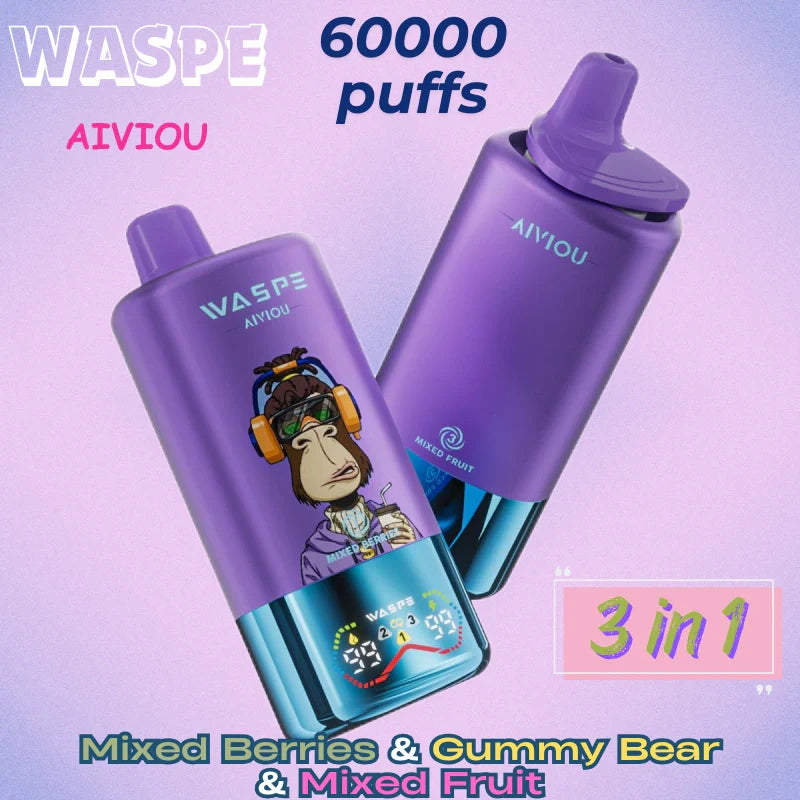 Waspe 3 in 1 60k puffs Factory Direct Supply Great sale