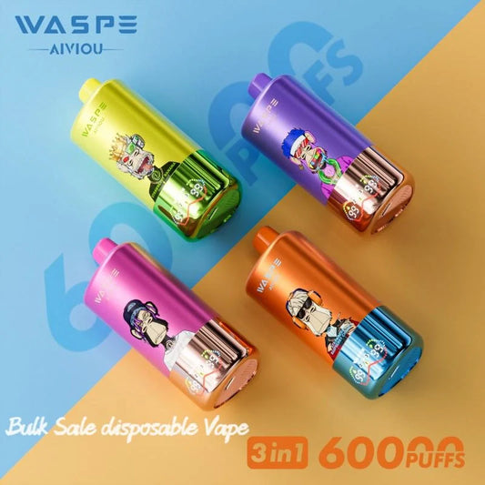 Waspe 3 in 1 60k puffs Factory Direct Supply Great sale