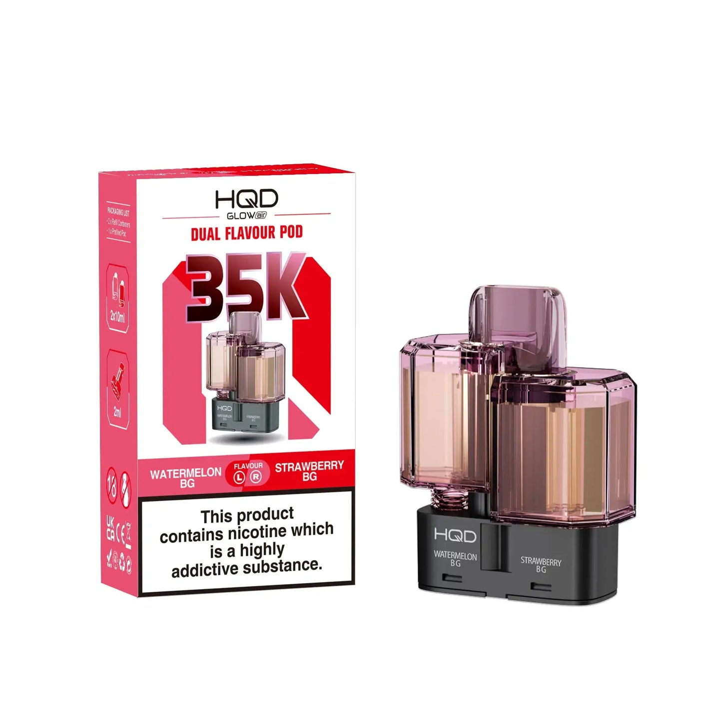 HQD Glow Air 35K Prefilled Replacement Pods - Box of 5