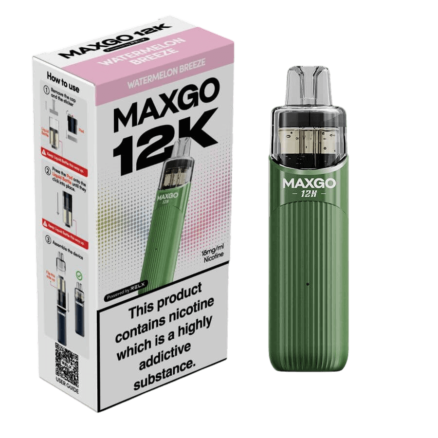 RELX MAXGO 12k Pre-Filled Pod Kit TPD Compliant - Pack Of 3
