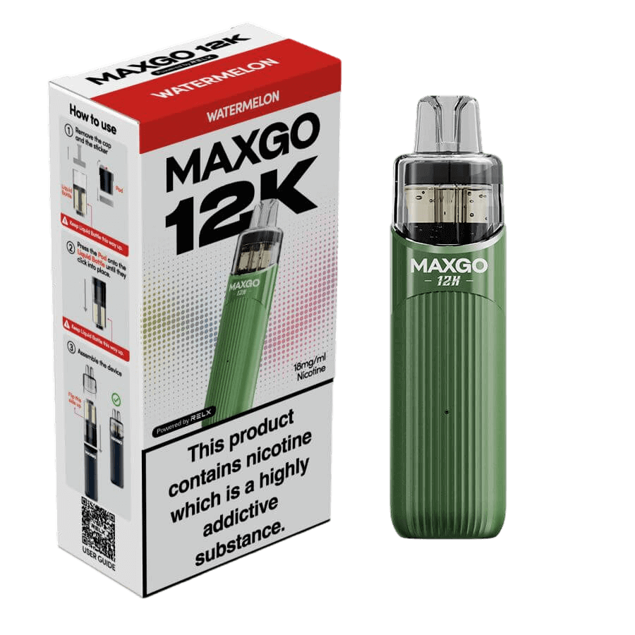 RELX MAXGO 12k Pre-Filled Pod Kit TPD Compliant - Pack Of 3