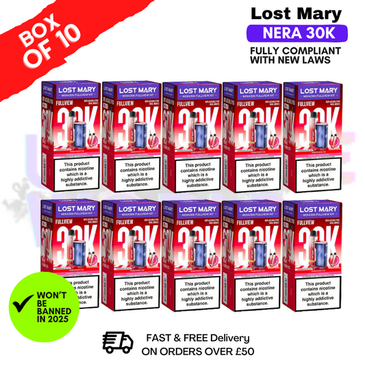 Wassermelonen-Edition Lost Mary NERA 30K Puff Box mit 10 Stück