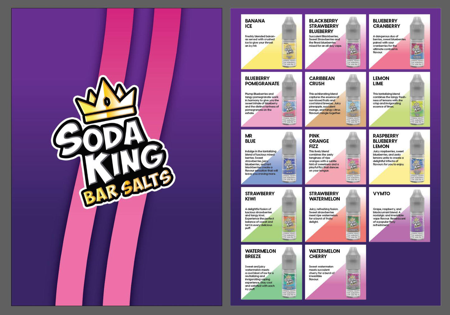 Soda King Bar Nikotinsalze 10 mg/20 mg, 10 ml, 10er-Packung (TPD UK)