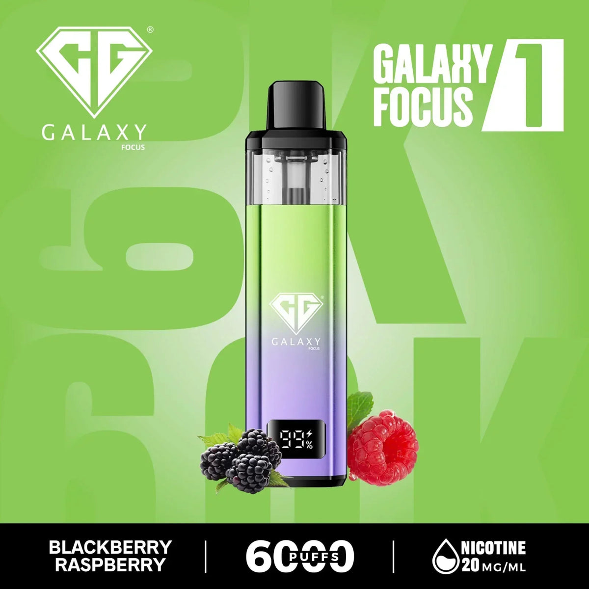 Galaxy Focus 1 6k Puffs Prefilled Pod Kit- Box of 5
