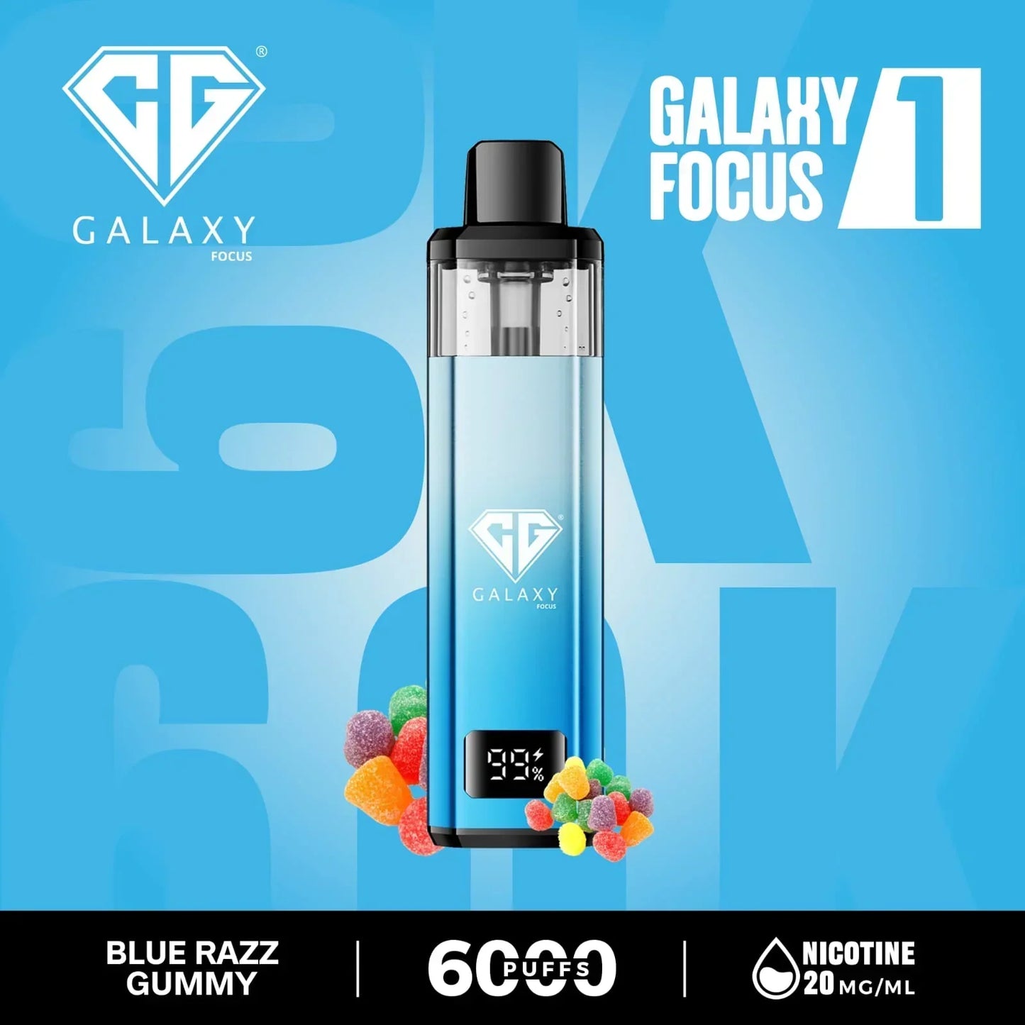 Galaxy Focus 1 6k Puffs Prefilled Pod Kit- Box of 5