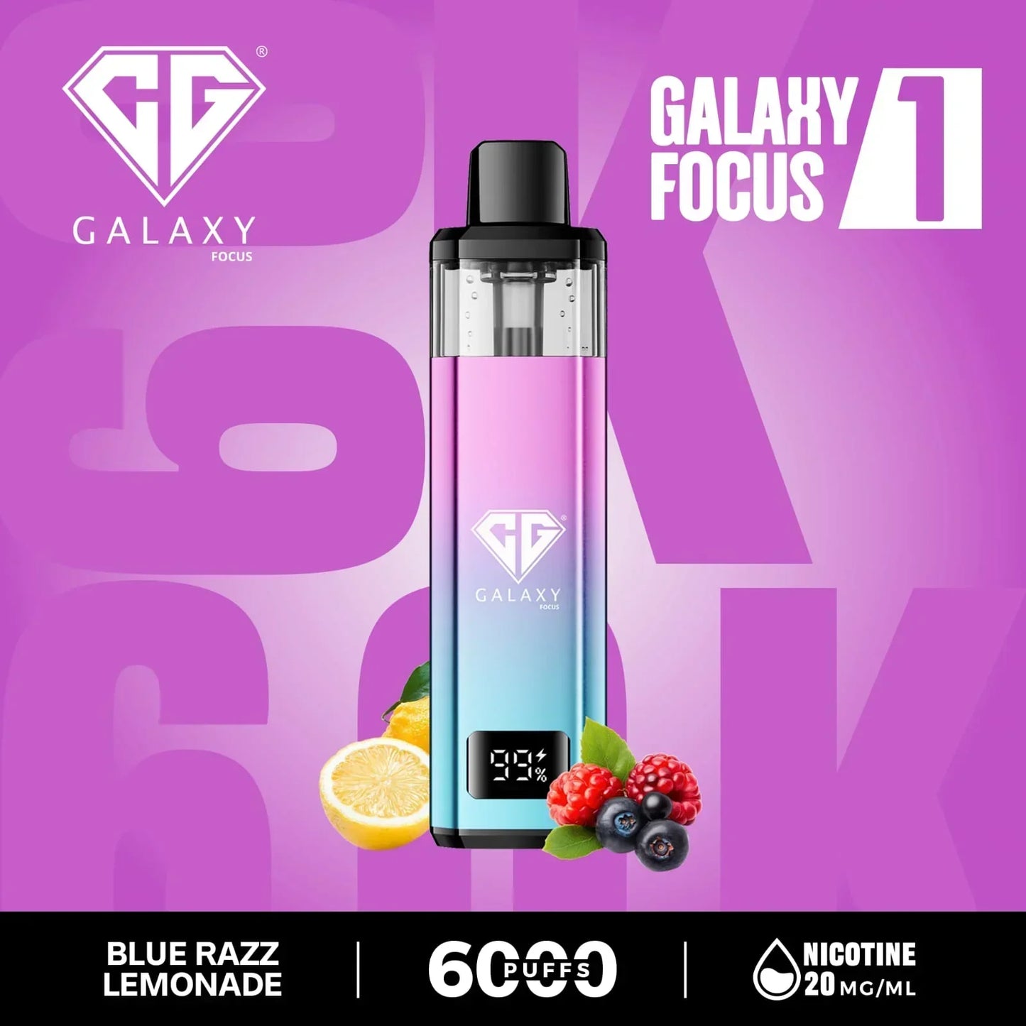 Galaxy Focus 1 6k Puffs Prefilled Pod Kit- Box of 5