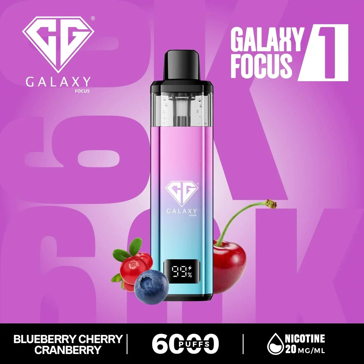 Galaxy Focus 1 6k Puffs Prefilled Pod Kit- Box of 5