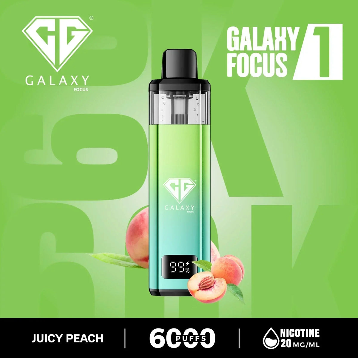Galaxy Focus 1 6k Puffs Prefilled Pod Kit- Box of 5