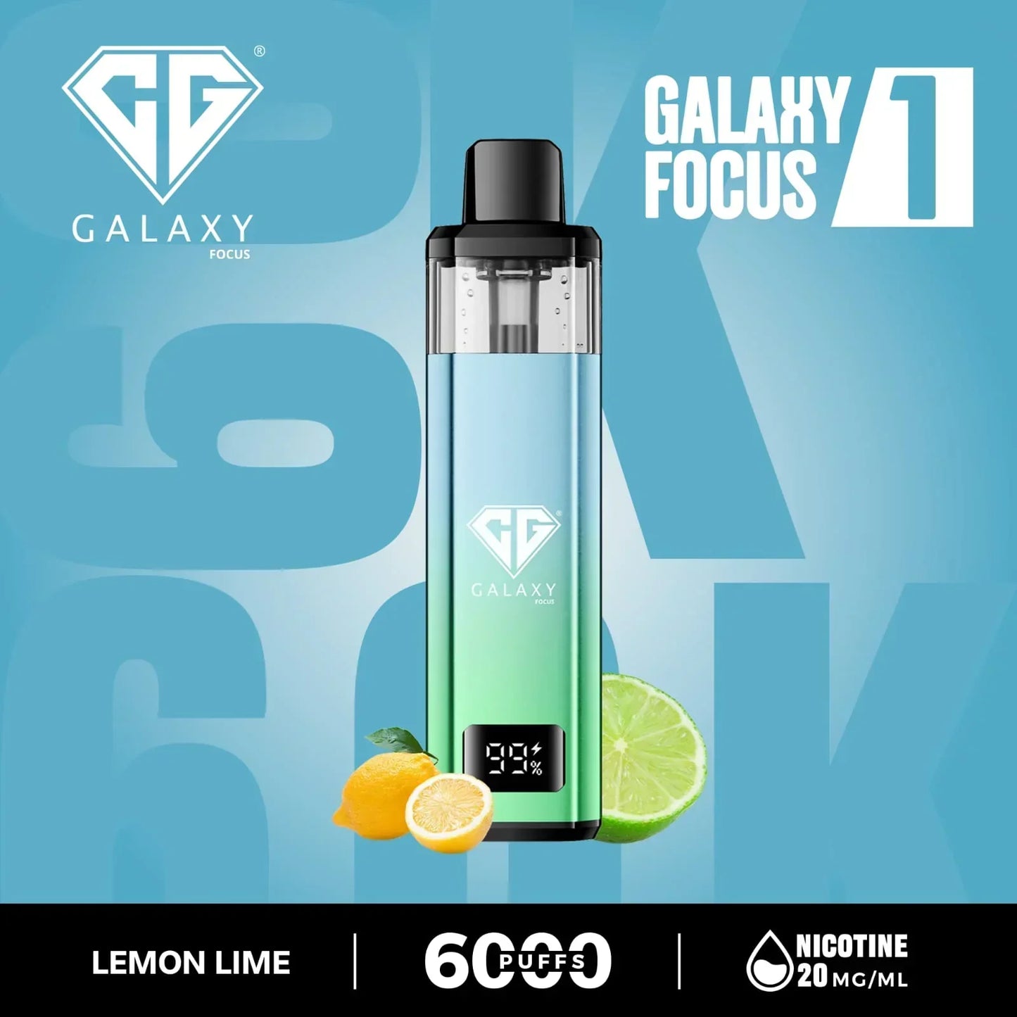 Galaxy Focus 1 6k Puffs Prefilled Pod Kit- Box of 5