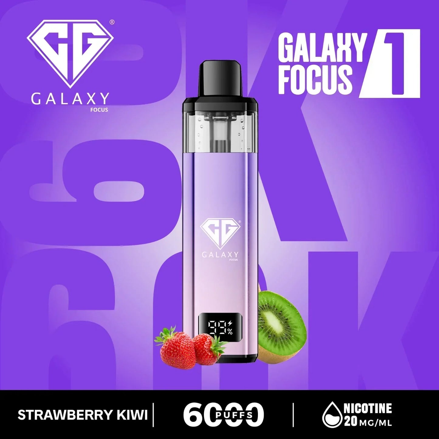 Galaxy Focus 1 6k Puffs Prefilled Pod Kit- Box of 5