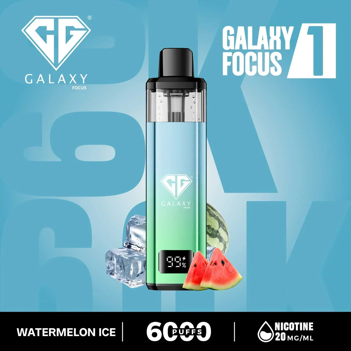 Galaxy Focus 1 6k Puffs Prefilled Pod Kit- Box of 5