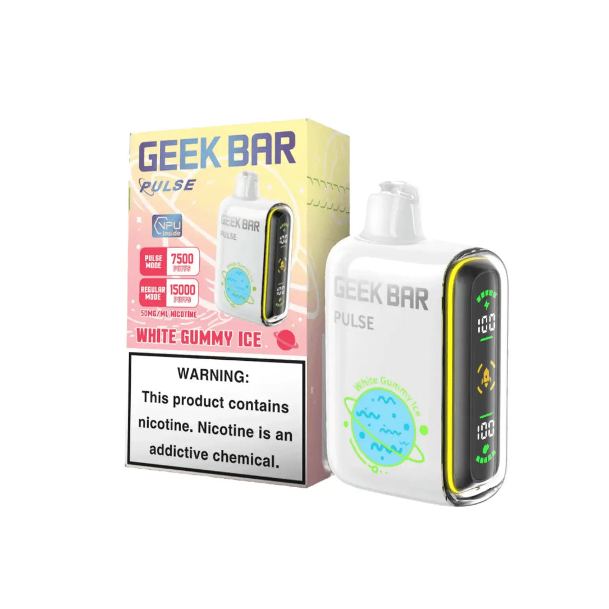 White Gummy Ice - Geek Bar Pulse 15k Disposable Vape