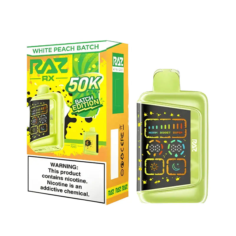 White Peach Batch - RAZ RX 50K Batch Edition Disposable Vape