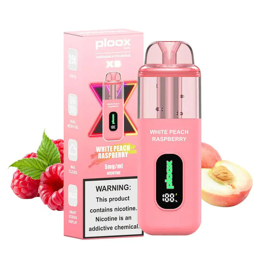 White Peach Raspberry - Ploox XS 25k Disposable E-Hookah
