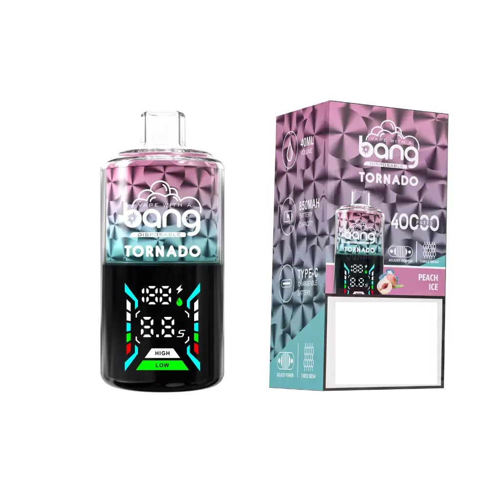 BANG TORANADO 40000 Puffs DSK031 (B40K) LCD Screen Bulk Buy Rechargeable Disposable Vapes Wholesale