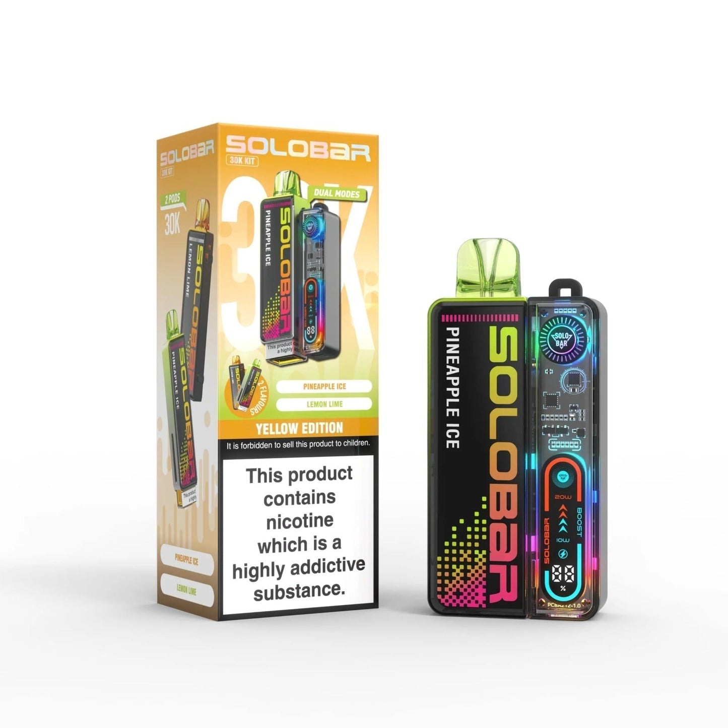SOLOBAR 30K PREFILLED POD VAPE KIT-Box of 5
