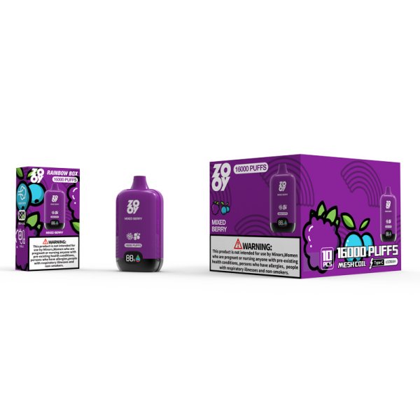 Orignial Zooy Rainbow Box 16000 Puff 16k Disposable Vapes