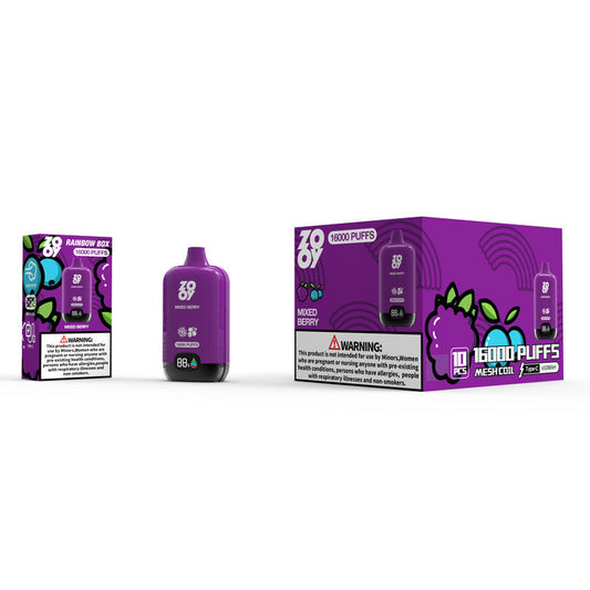 Orignial Zooy Rainbow Box 16000 Puff 16k Disposable Vapes