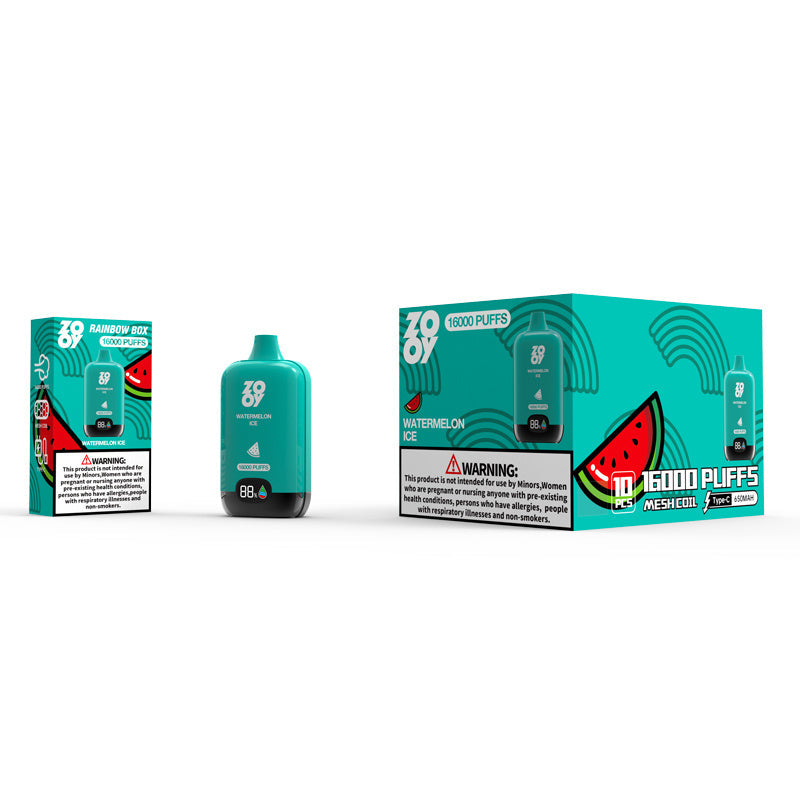 Orignial Zooy Rainbow Box 16000 Puff 16k Disposable Vapes