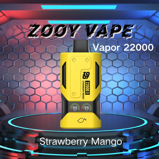 Zooy Vape Vapor 22000 Puffs 22k Disposable Wholesale E Cigarette With Dual Led Screen