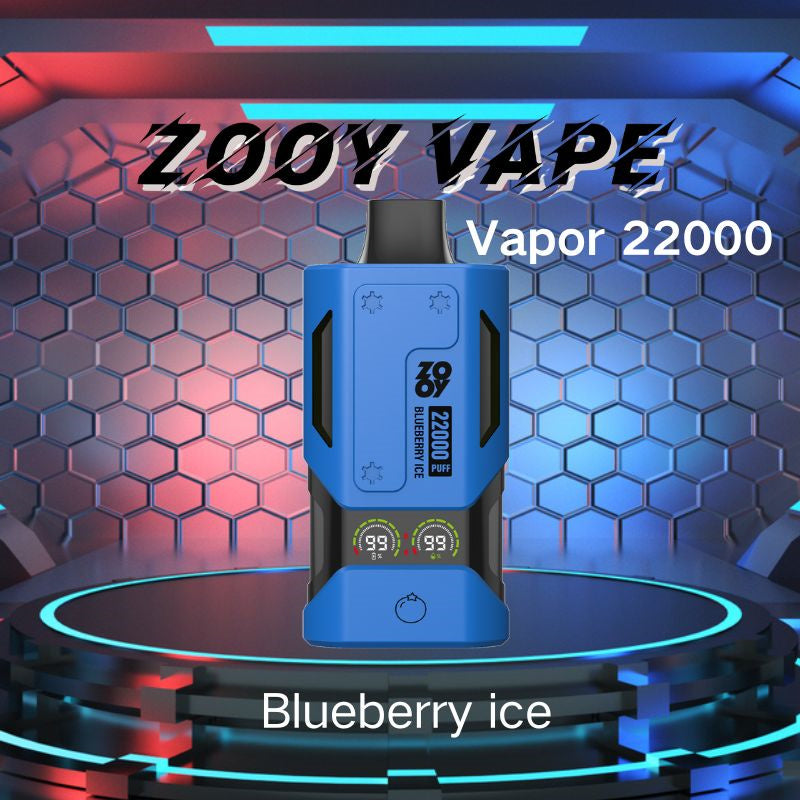 ZOOY VAPE Einweg-E-Zigarette für 22.000 Züge – 30 ml, 650 mAh, 10 Geschmacksrichtungen (0–5 %) 