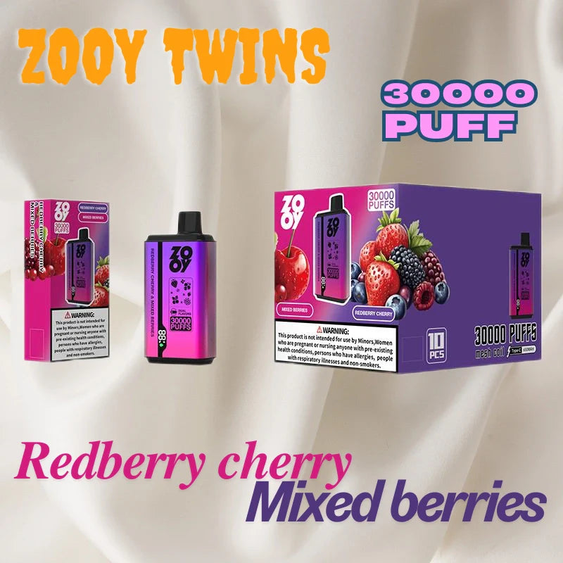 ZOOY Twins 30000 Züge Dual Flavor Free Switching Bulk Sale Vape 