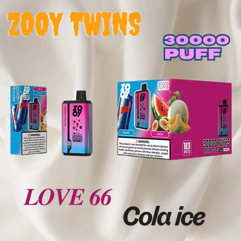 ZOOY Twins 30000 Züge Dual Flavor Free Switching Bulk Sale Vape 