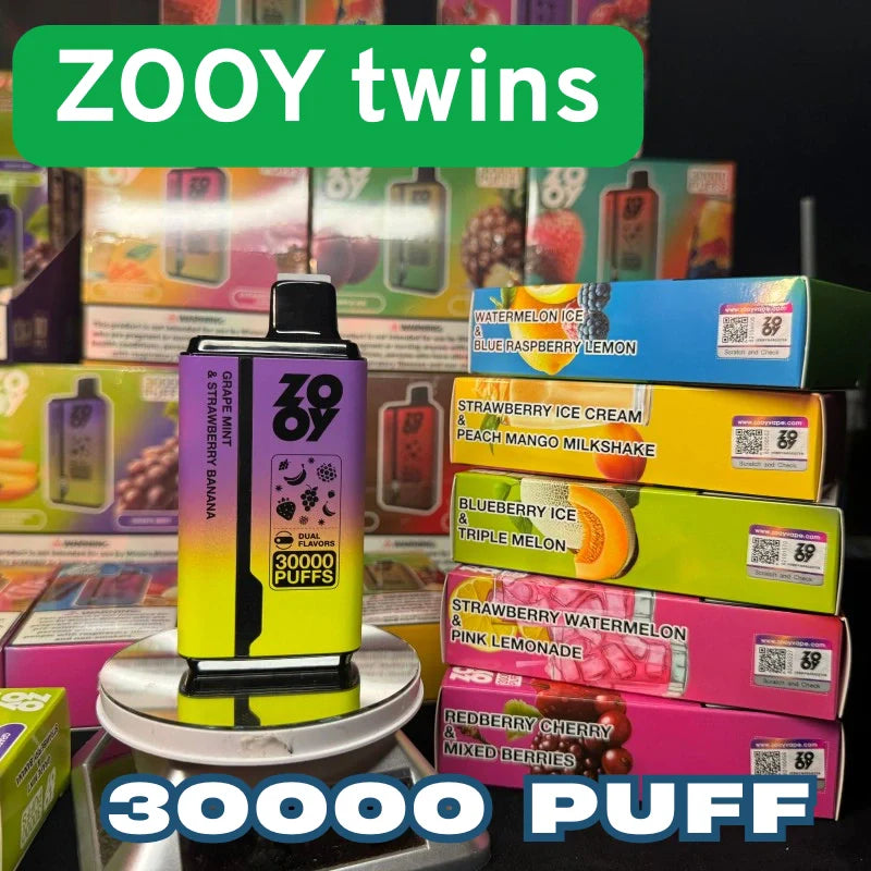 ZOOY Twins 30000 Züge Dual Flavor Free Switching Bulk Sale Vape 