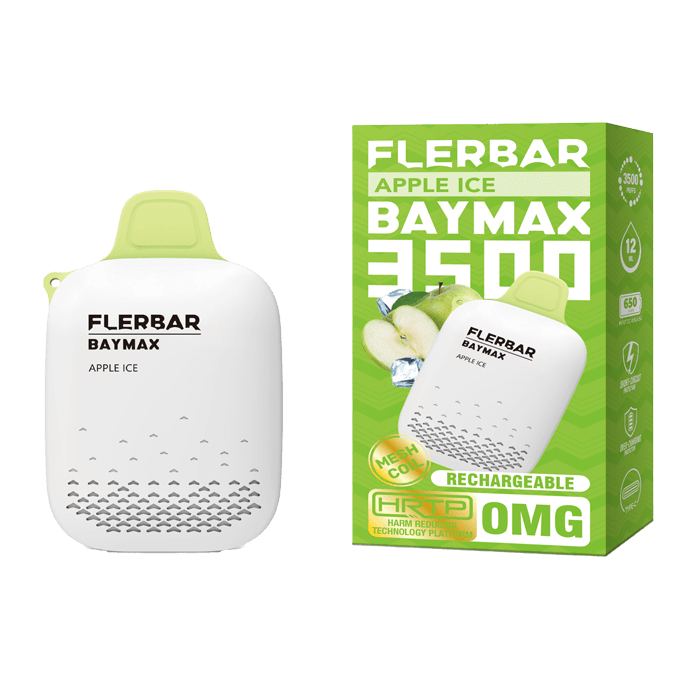 Pack of 5 FLERBAR BAYMAX 3500 DISPOSABLE POD DEVICE 0MG nic with Best New flavours