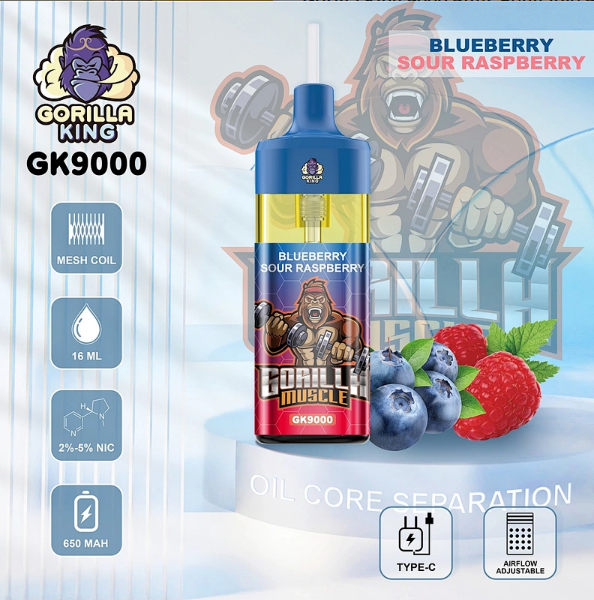 Reymont Gorilla King 9000 Puffs bood best-bejgħ bull lush ice tyson evo dc2500 70k sd vape 100000 atomizer vape