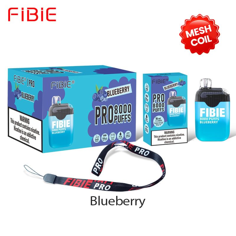 Blueberry -FIBIE 8000 Züge Einweg-E-Zigarette (8000 Züge) - 