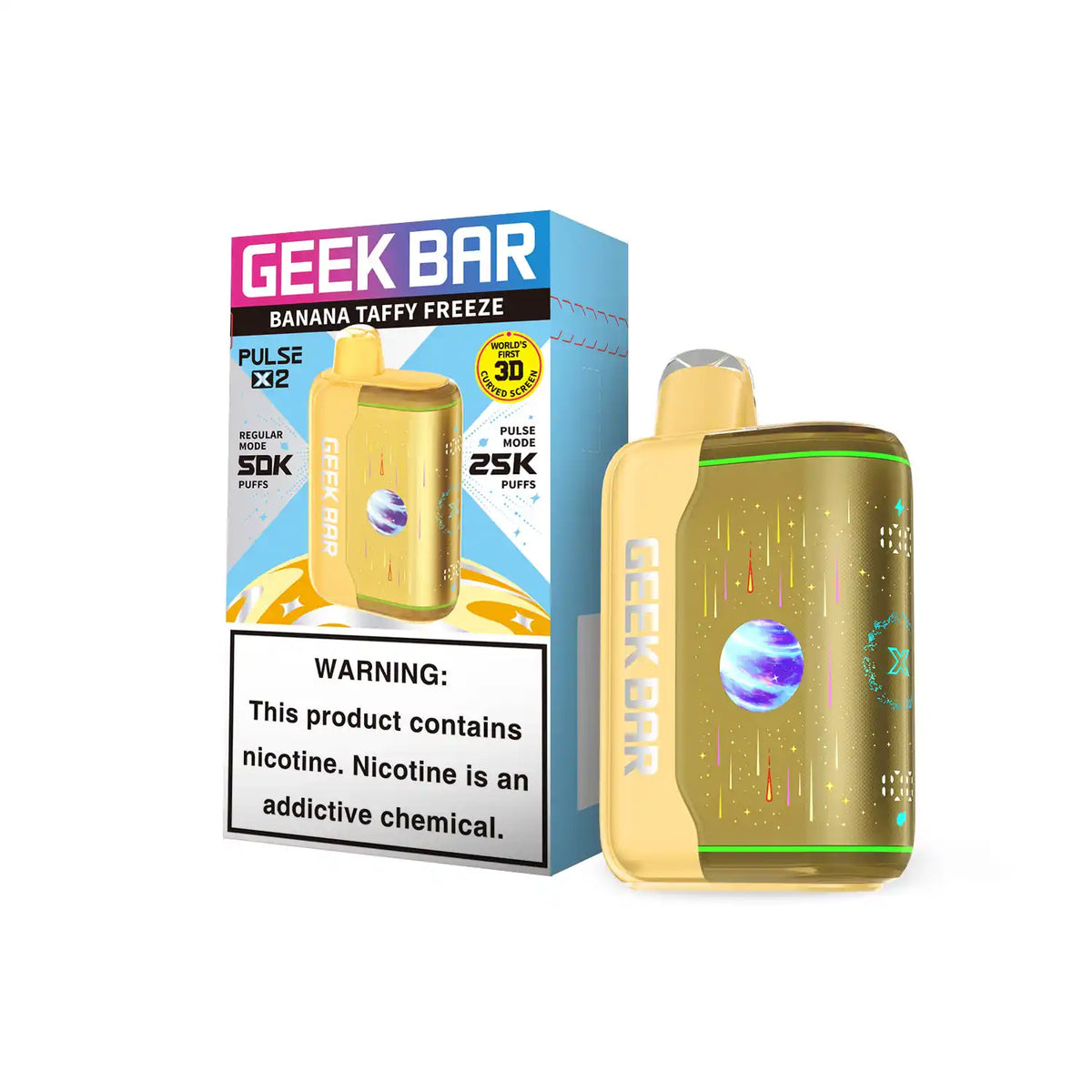 Banana Taffy Freeze - Geek Bar Pulse X 2 50k Disposable Vape