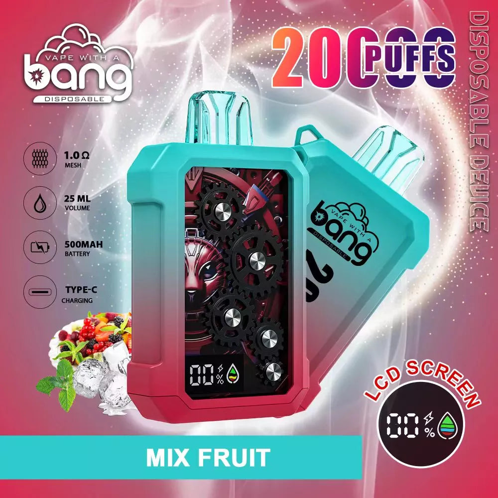 BANG Tick Tock 20000 Puffs Bulk Buy Rechargeable Disposable Vapes Wholesale