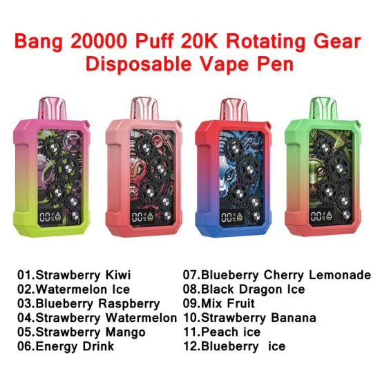 BANG Tick Tock 20000 Puffs Bulk Buy Rechargeable Disposable Vapes Wholesale