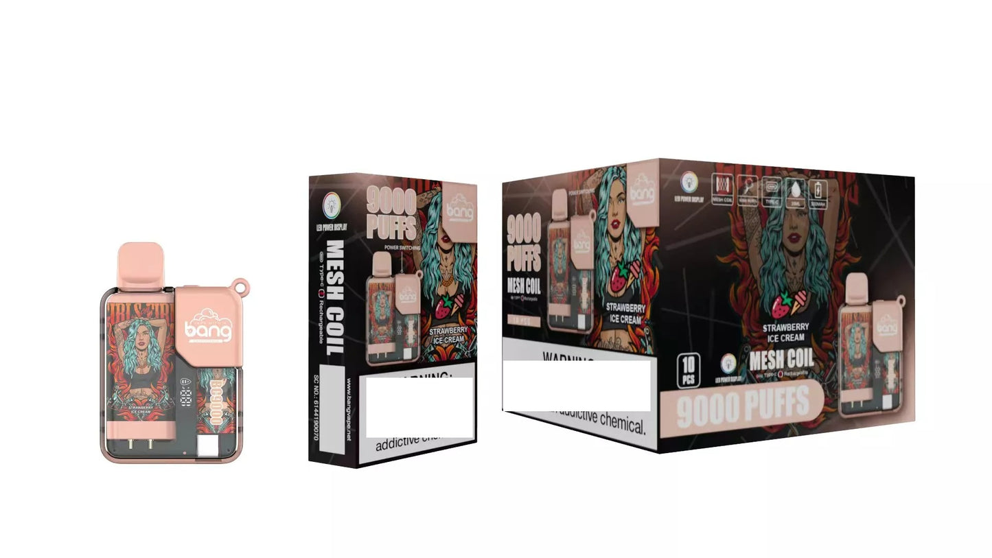 BANG BC 9000 Puffs Bulk Buy Rechargeable Disposable Vapes Wholesale