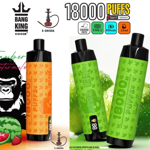 BANG KING Crown Bar 18000 Puffs Bulk Buy Rechargeable Disposable Vapes Wholesale