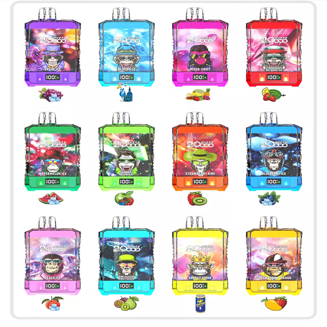 Bang King 20000 Puffs Double Crystal Bulk Buy Rechargeable Disposable Vapes Wholesale