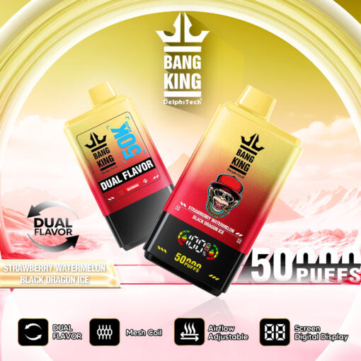 BANG KING 50000 Puffs Disposable Vape Wholesale-850mAh Battery. 50ml E-liquid. Multiple Nicotine 12 Flavors