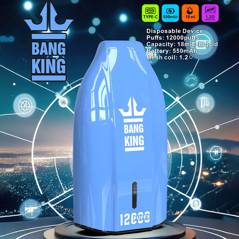 Bang King 12000 Puffs Disposable Vape - 12ml E-Liquid. 600mAh Battery