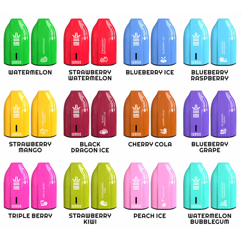 Bang King 12000 Puffs Disposable Vape - 12ml E-Liquid. 600mAh Battery