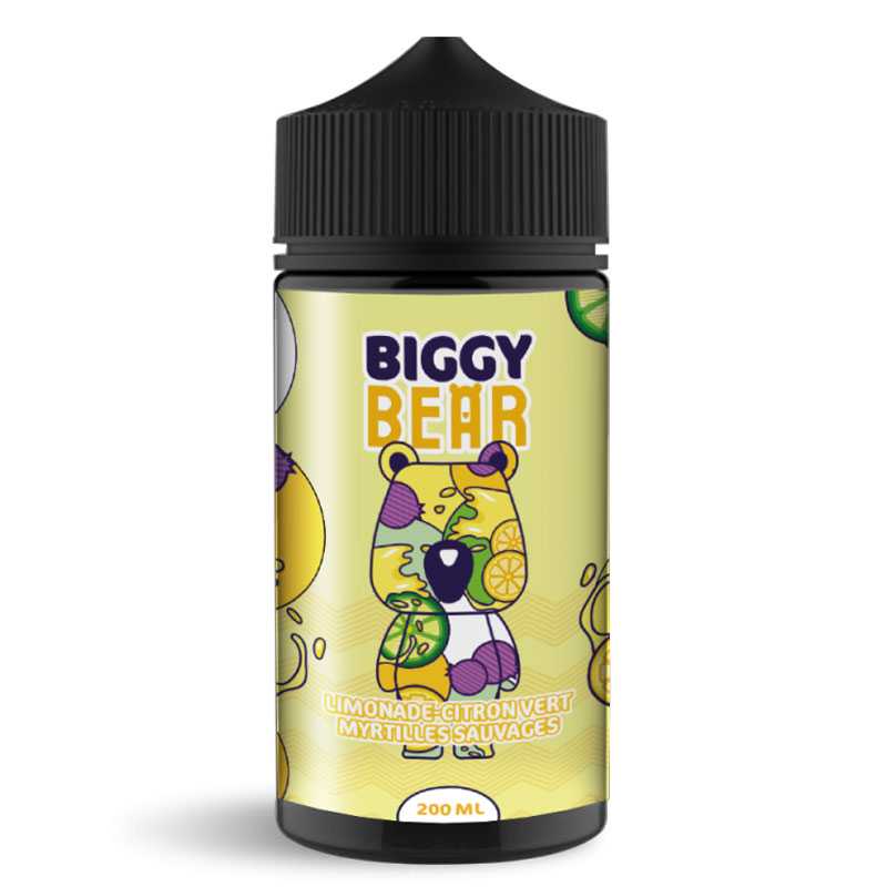 BIGGY BEAR Limonade Citron Vert &amp; Myrtilles Sauvages – E-Liquid 200 ml